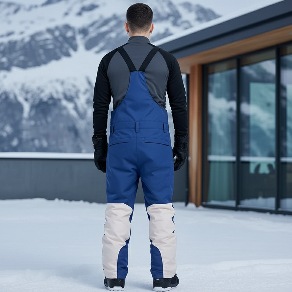 Pantalon De Ski Salopette Bicolore Bleu Imperméable Unisexe - Polyester - vue 2