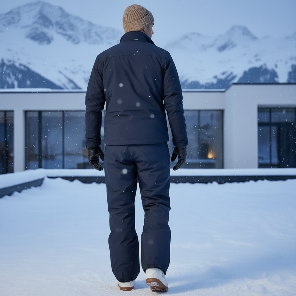 Pantalon De Ski Bleu Marine Imperméable Coupe Droite Homme - Polyester - vue 2