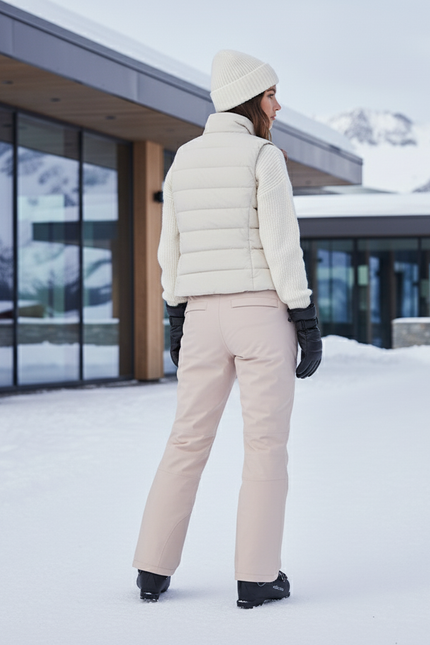 Pantalon De Ski Beige Bretelles Imperméable Femme Hiver - Polyester - vue 2