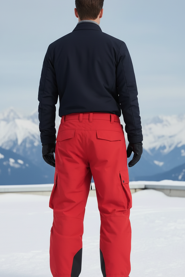 Pantalon De Ski Rouge - Polyester - vue 2