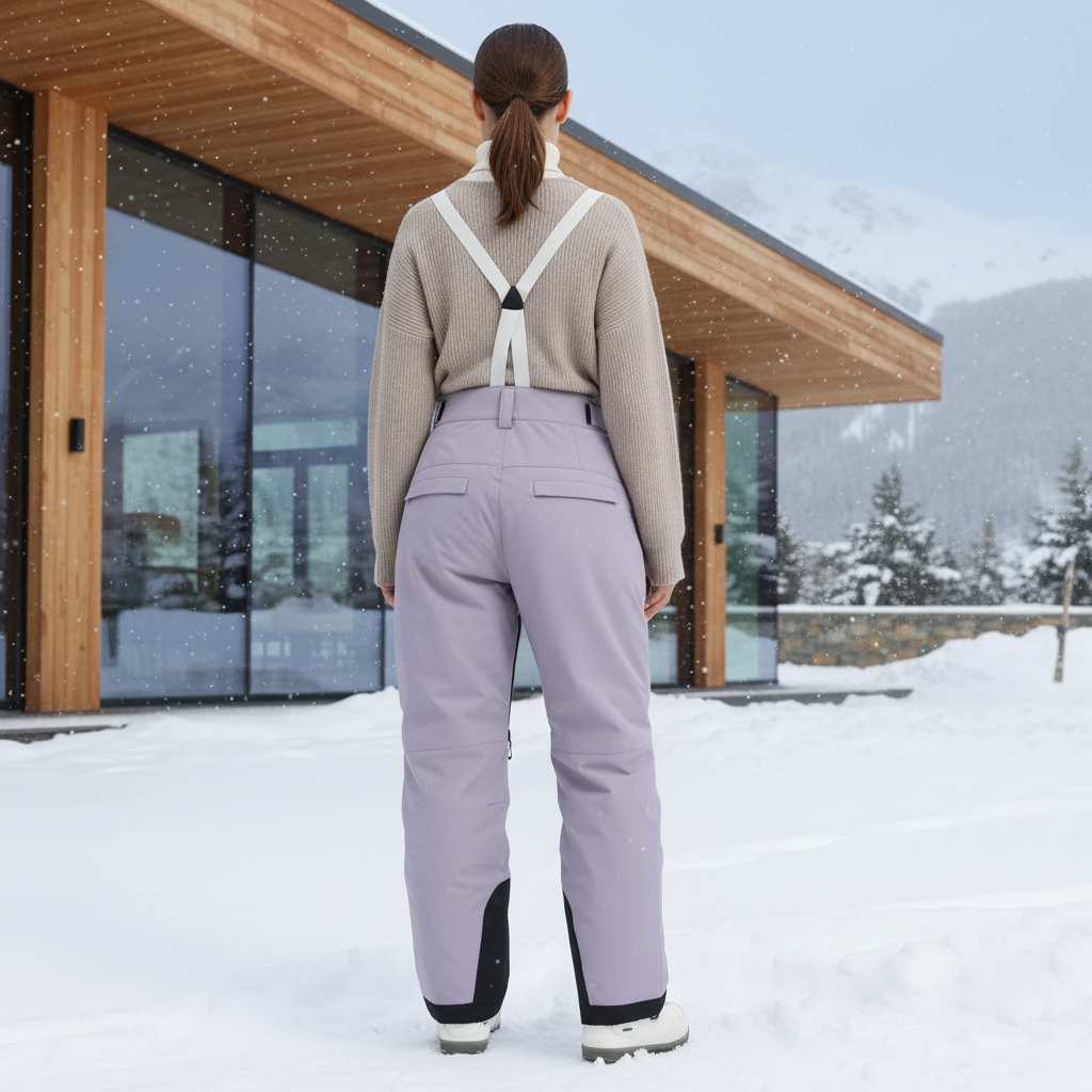 Pantalon De Ski Femme Taille Haute - Violet Polyester - vue 2