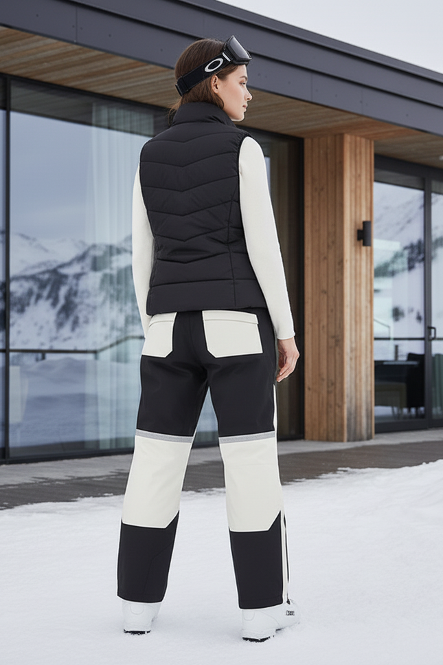 Pantalon De Ski Bicolore Cargo Imperméable Femme - Multicolore Polyester - vue 2