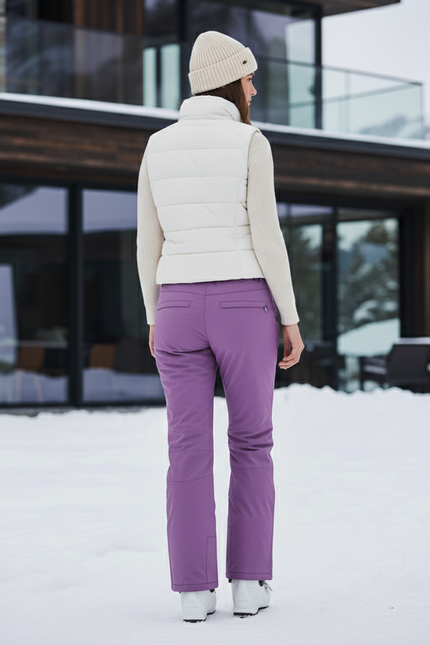 Pantalon De Ski Violet Droit Imperméable Femme Hiver - Polyester - vue 2