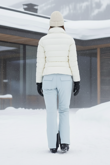 Pantalon De Ski Bleu Ciel Cargo Imperméable Taille Haute - Polyester - vue 2