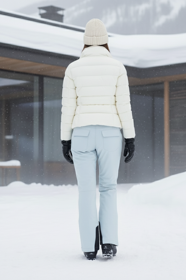 Pantalon De Ski Bleu Ciel Cargo Imperméable Taille Haute - Polyester - vue 2