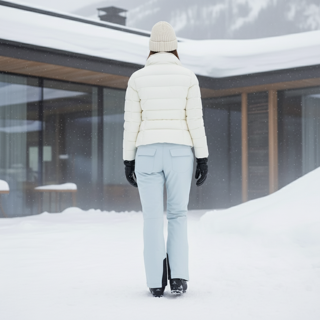 Pantalon De Ski Bleu Ciel Cargo Imperméable Taille Haute - Polyester - vue 2