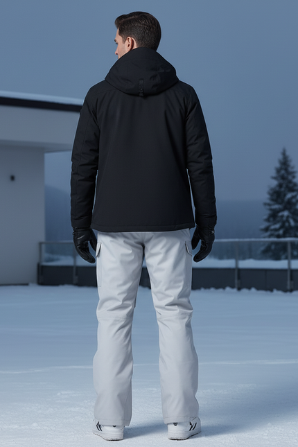 Pantalon De Ski Gris Clair Imperméable Chaud Homme - Polyester - vue 2