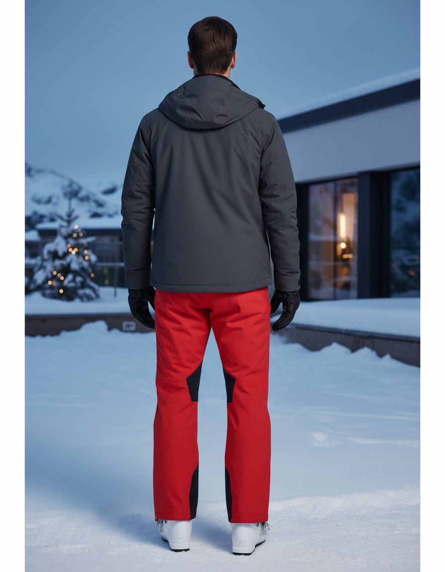 Pantalon De Ski Luxe - Rouge Polyester - vue 2