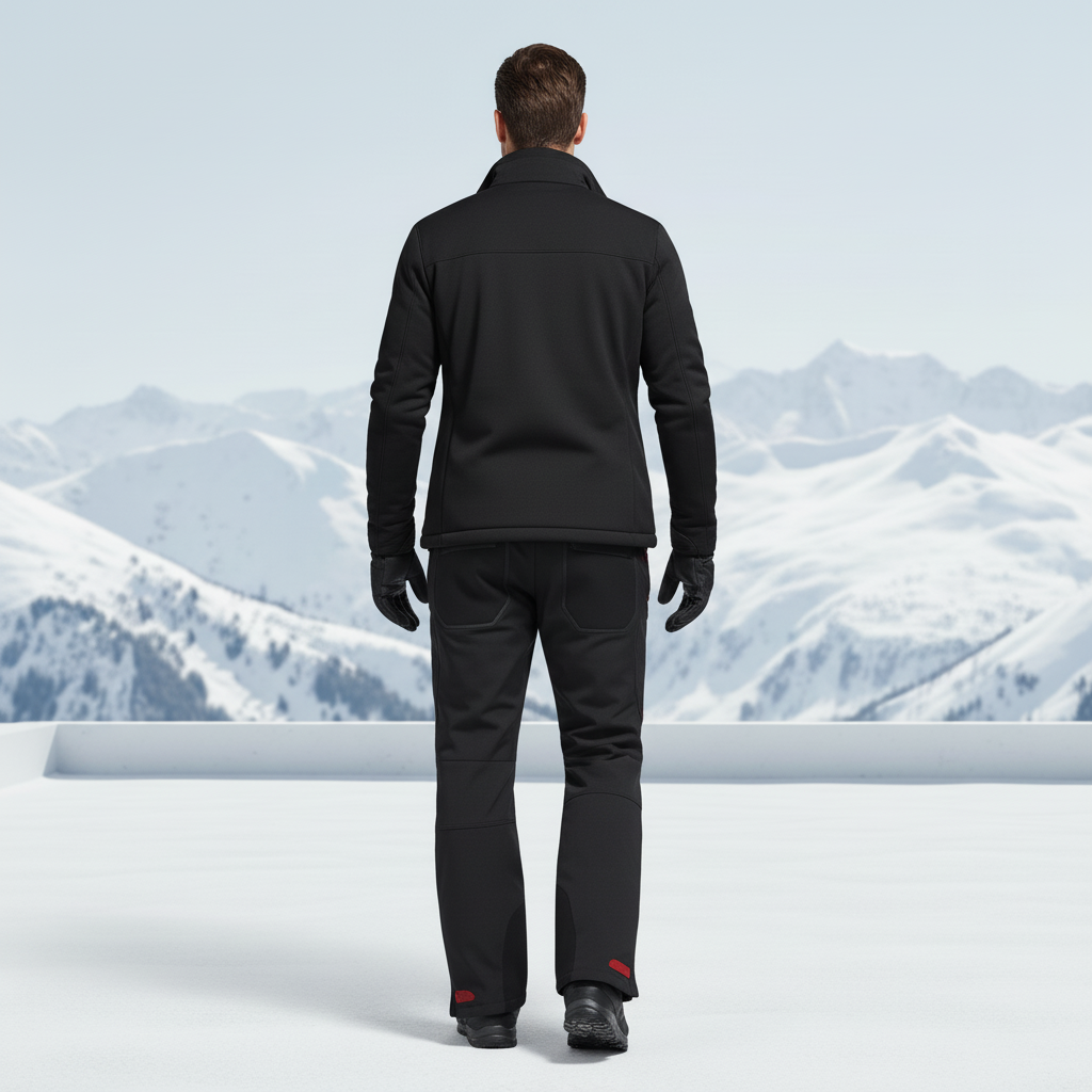 Pantalon Fuseau De Ski Homme - Noir Polyester - vue 2