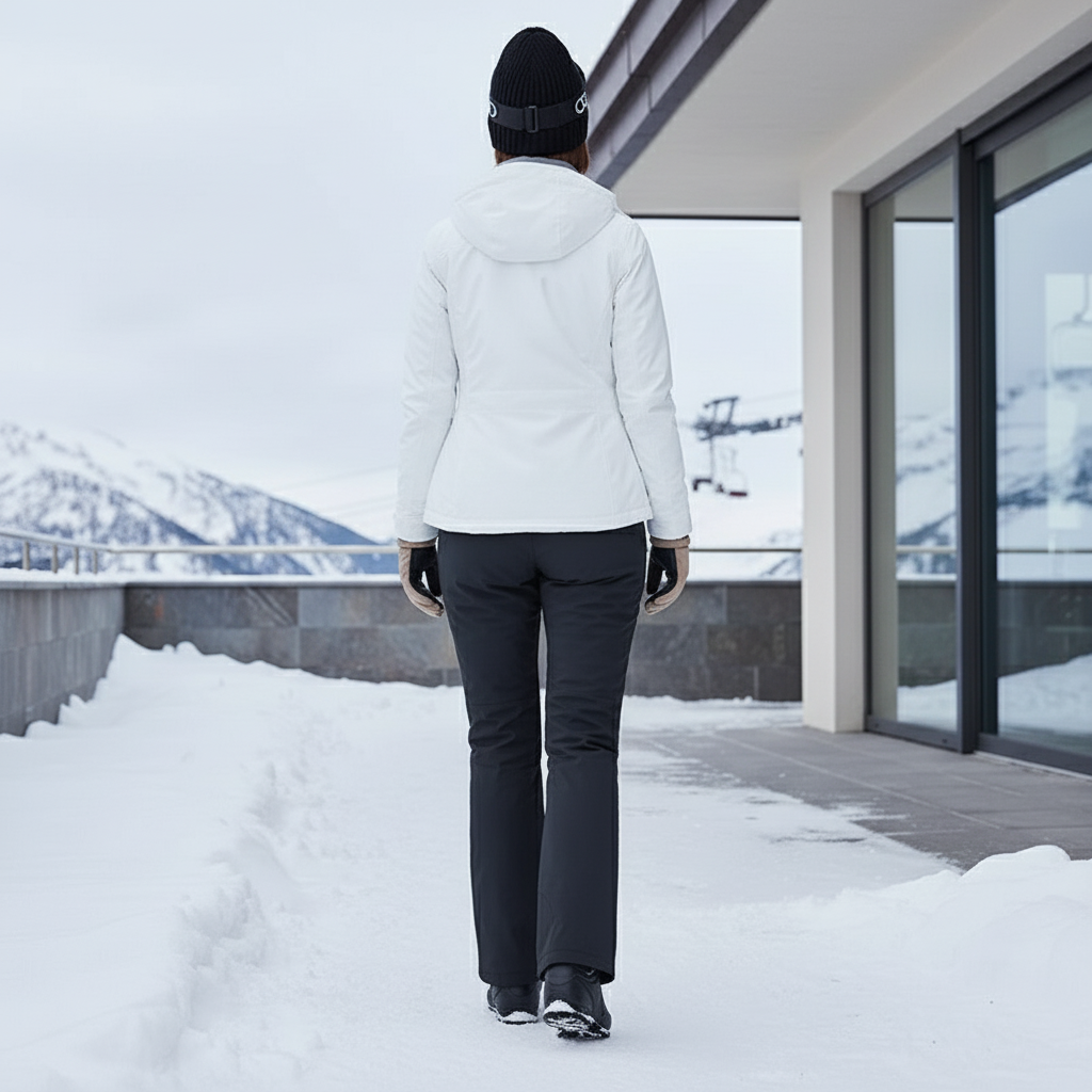 Pantalon De Ski Noir Droit Imperméable Thermique Femme - Polyester - vue 2