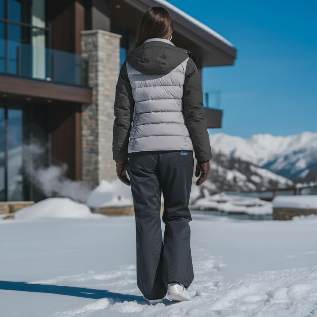 Pantalon De Ski Noir Ample Imperméable Unisexe Hiver - Polyester - vue 2