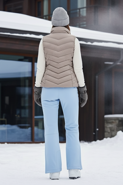 Pantalon De Ski Bleu Clair Ajusté Imperméable Femme - Polyester - vue 2