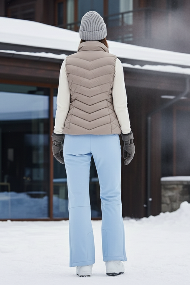 Pantalon De Ski Bleu Clair Ajusté Imperméable Femme - Polyester - vue 2