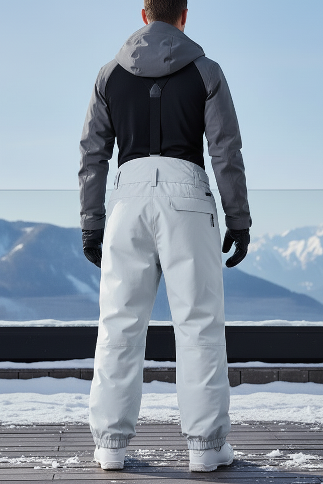 Pantalon De Ski Ample Gris Imperméable Cargo Homme - Polyester - vue 2