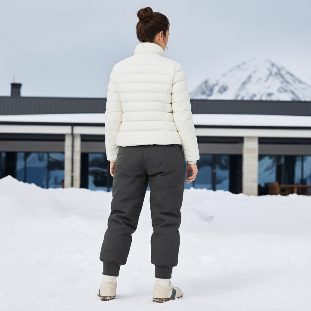 Pantalon De Ski Gris Foncé Ample Imperméable Enfant Hiver - Polyester - vue 2