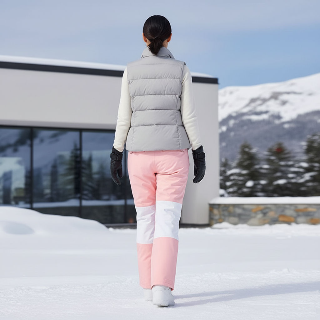 Pantalon De Ski Rose Bicolore Imperméable Unisexe Hiver - Polyester - vue 2