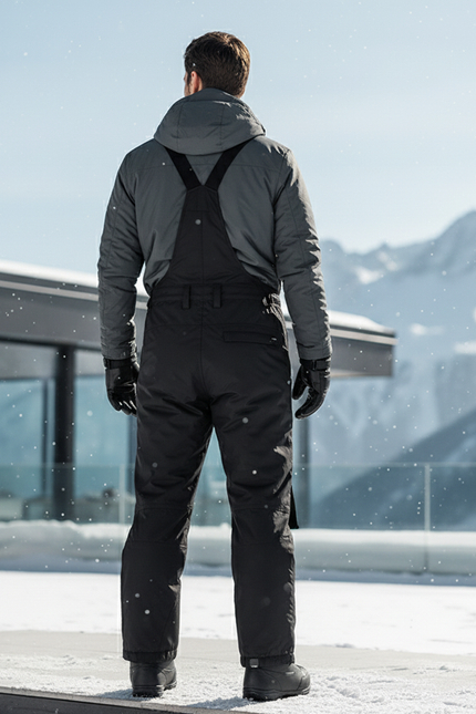 Pantalon Noir De Ski - Polyester - vue 2