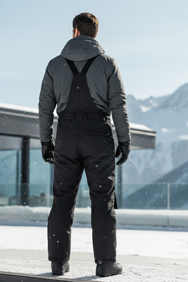Pantalon Noir De Ski - Polyester - vue 2