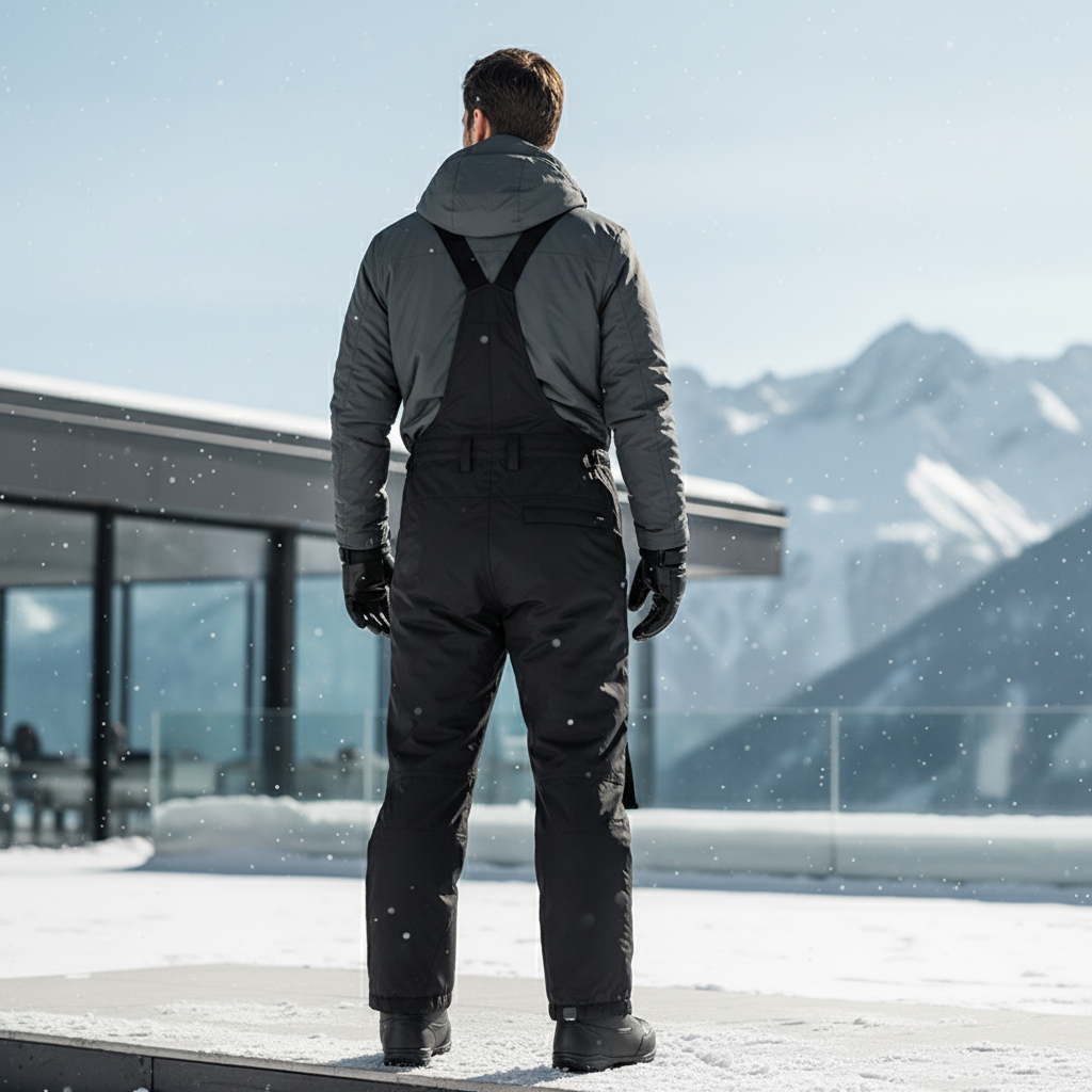 Pantalon Noir De Ski - Polyester - vue 2