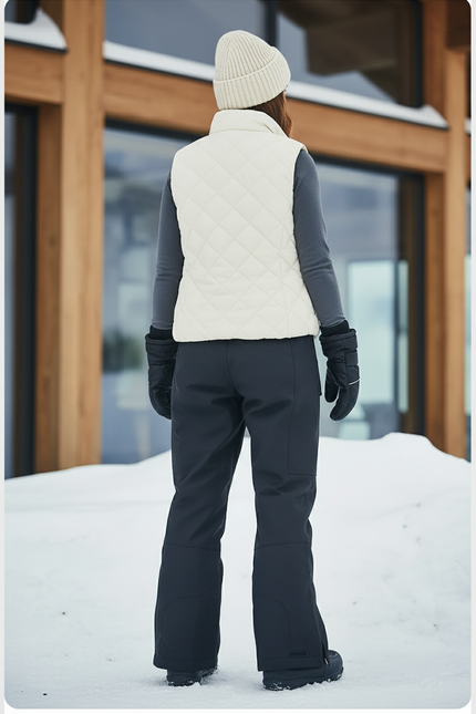 Pantalon De Ski Noir Imperméable Salopette Ample Femme - Polyester - vue 2