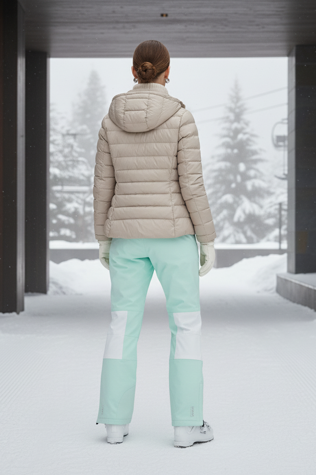 Pantalon De Ski Vert Menthe Imperméable Bicolore Femme - Polyester - vue 2