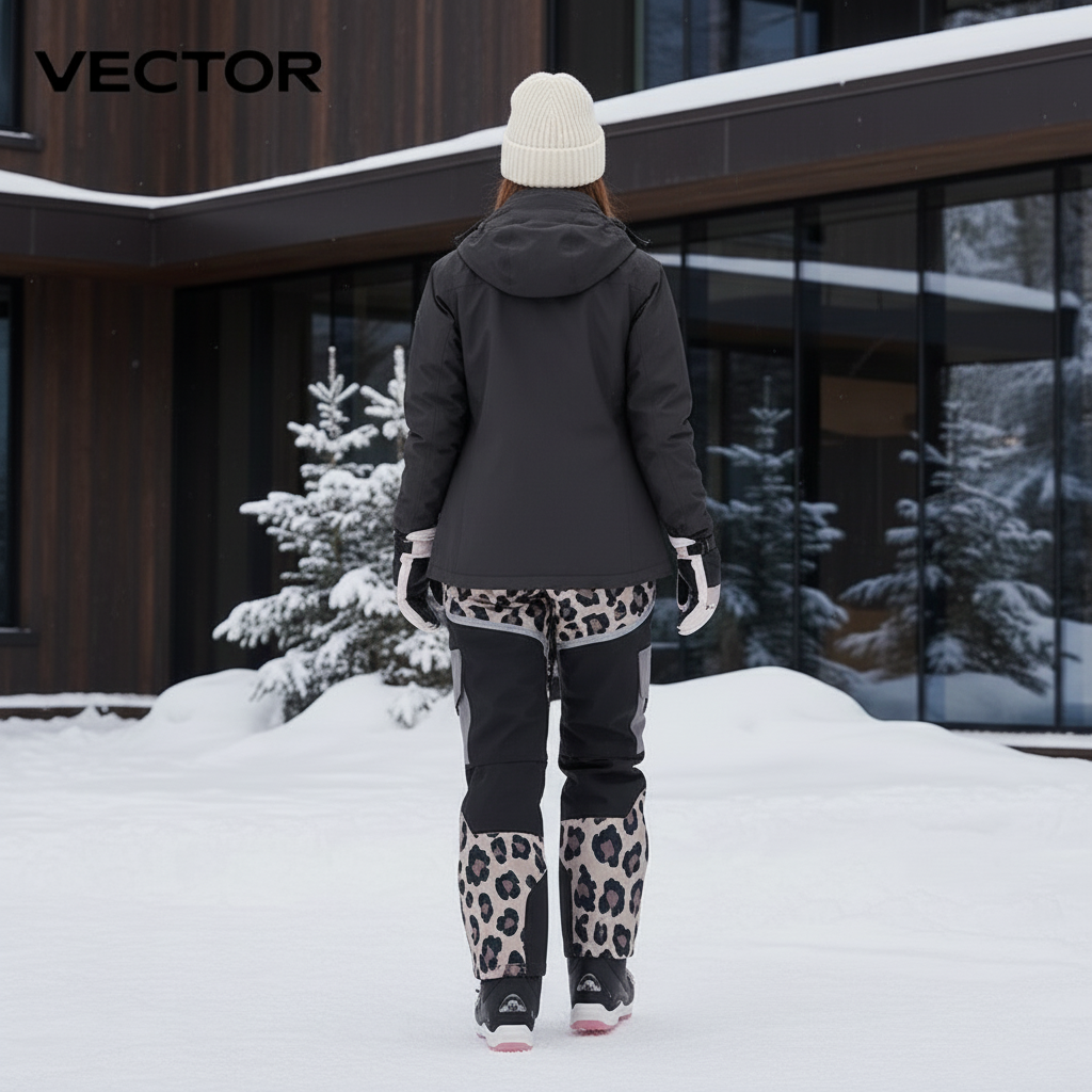 Pantalon De Ski Léopard Imperméable Ample Femme Hiver - Imprimé Polyester - vue 2