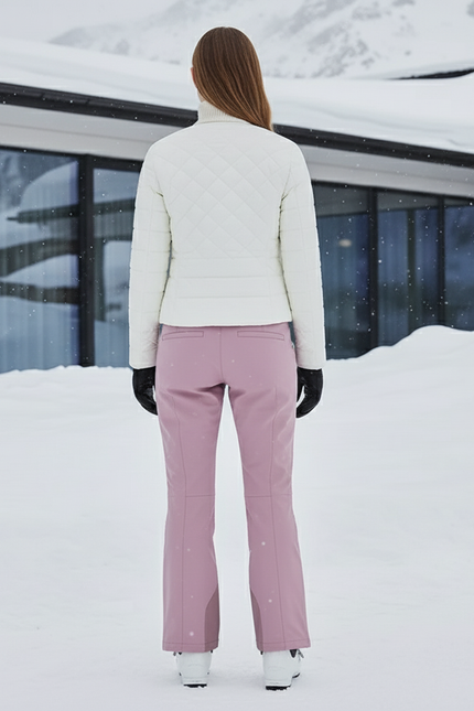 Pantalon De Ski Rose Poudré Droit Imperméable Femme Hiver - Polyester - vue 2