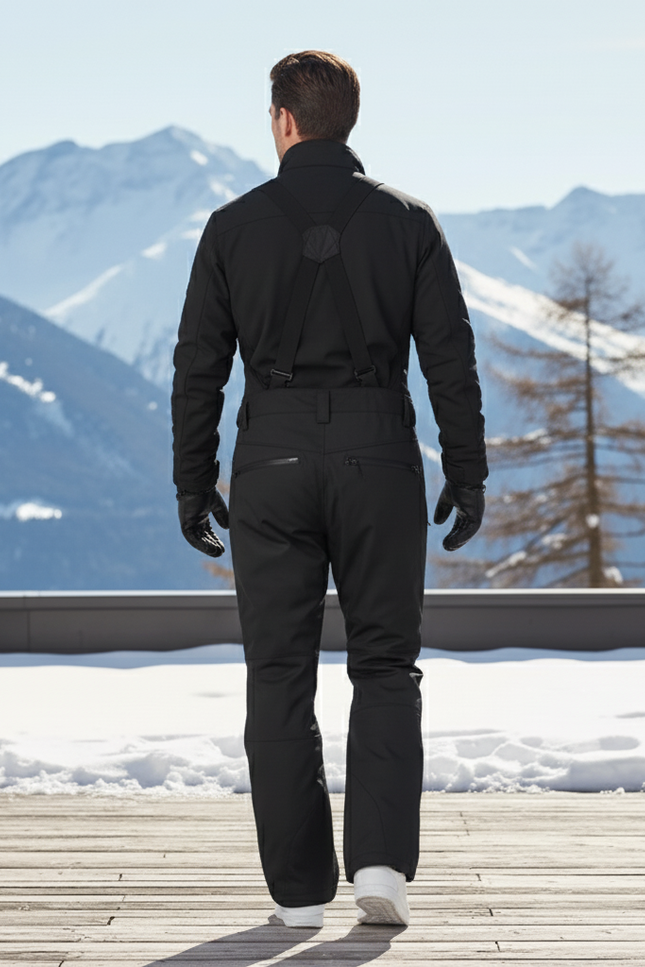Pantalon De Ski Noir Homme Salopette Imperméable Hiver - Polyester - vue 2