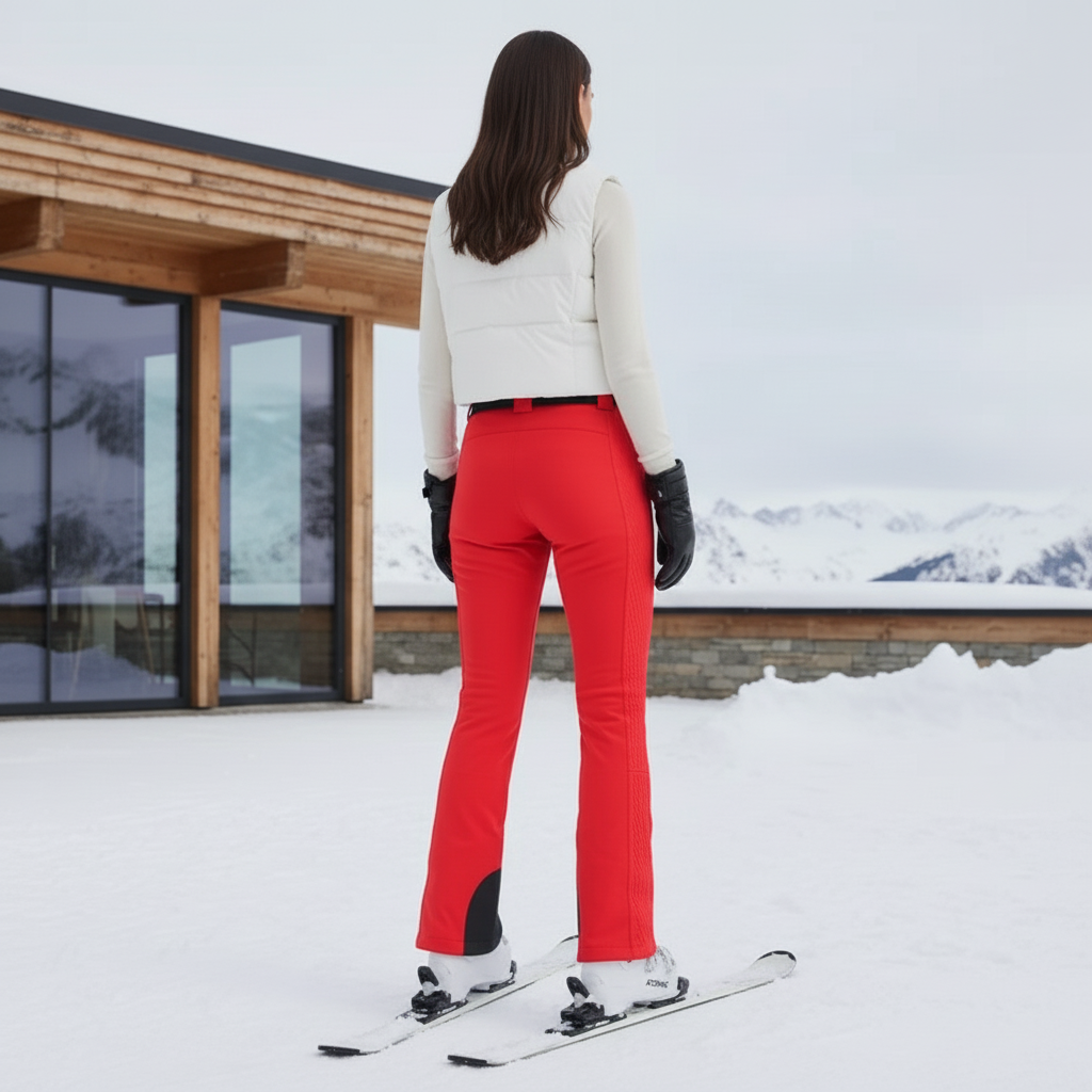 Fuseau Pantalon De Ski Femme - Rouge Polyester - vue 2