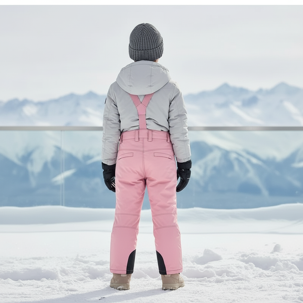 Pantalon De Ski Rose Enfant Imperméable Salopette Hiver - Polyester - vue 2