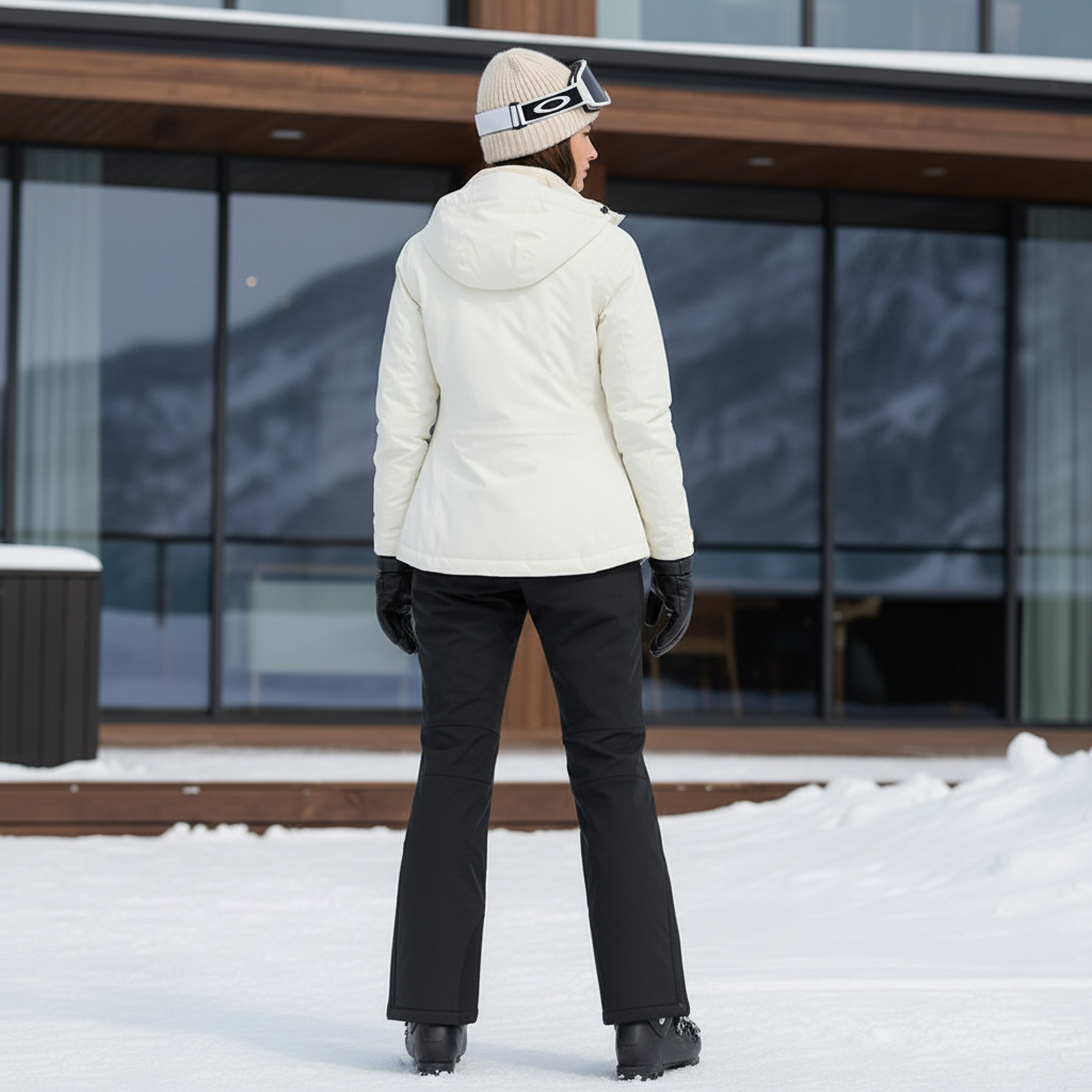 Pantalon De Ski Noir Coupe Droite Imperméable Femme Hiver - Polyester - vue 2