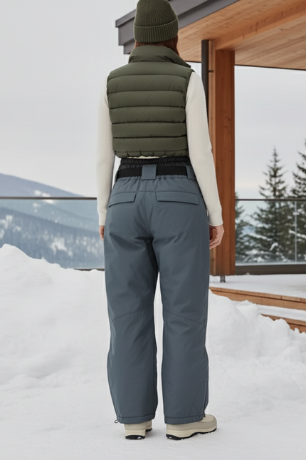 Pantalon De Ski Gris Ample Imperméable Unisexe Hiver - Polyester - vue 2