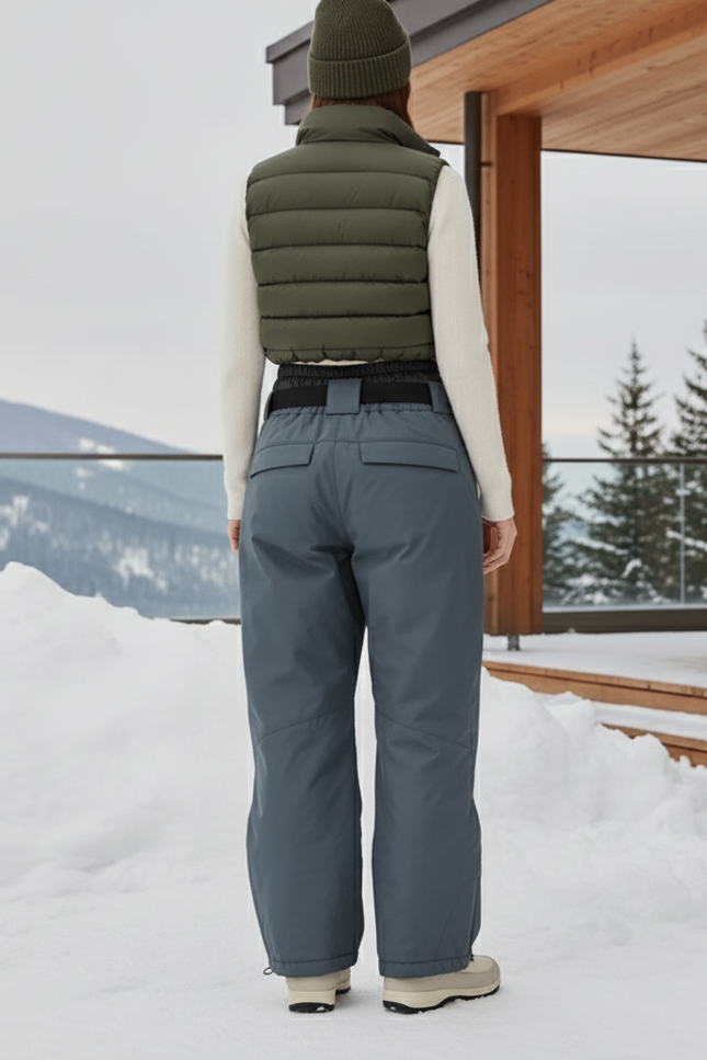 Pantalon De Ski Gris Ample Imperméable Unisexe Hiver - Polyester - vue 2