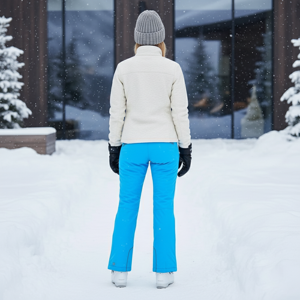 Pantalon De Ski Bleu Turquoise Imperméable Femme Chaud - Polyester - vue 2
