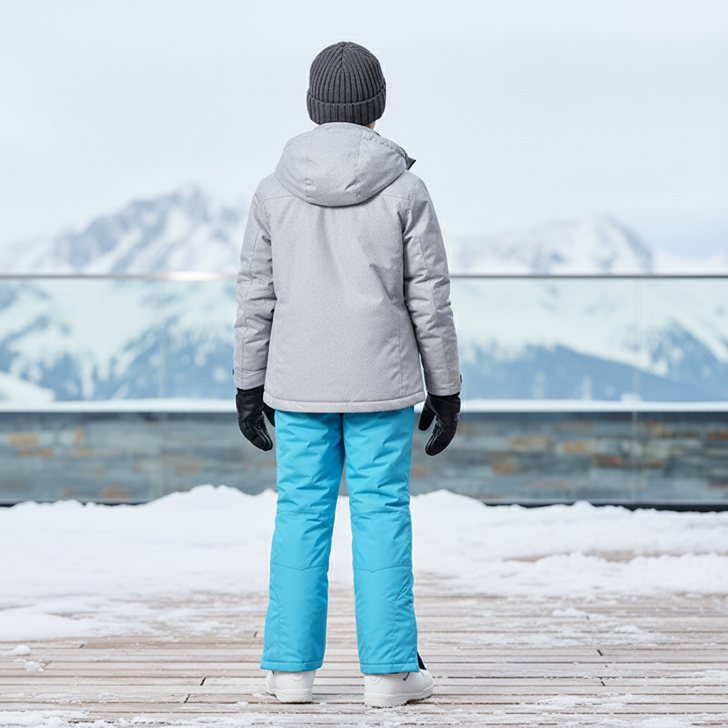 Pantalon De Ski Enfant Bleu Turquoise Imperméable Hiver - Polyester - vue 2