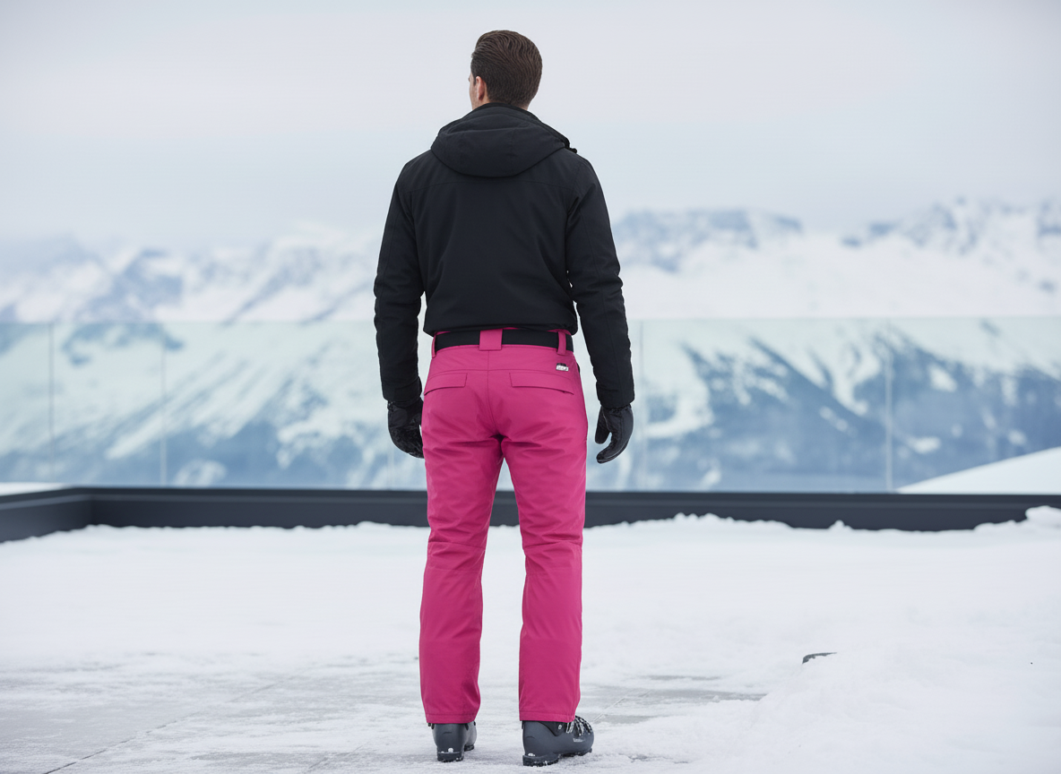 Pantalon De Ski Fushia - Rose Polyester - vue 2