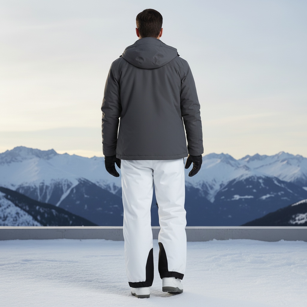 Pantalon Blanc De Ski - Polyester - vue 2