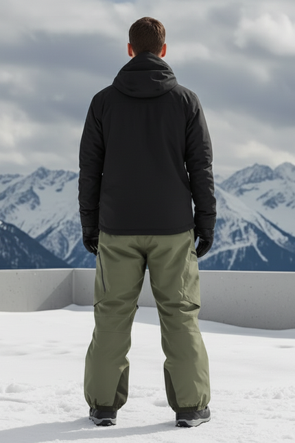 Pantalon De Ski Vert Ample Imperméable Homme Workwear - Kaki Polyester - vue 2