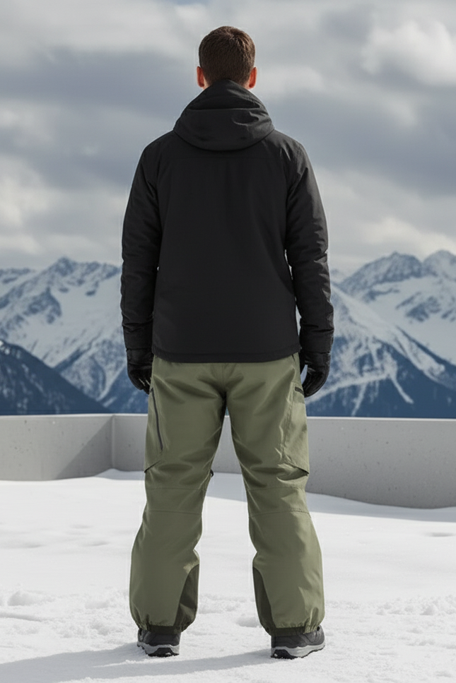Pantalon De Ski Vert Ample Imperméable Homme Workwear - Kaki Polyester - vue 2