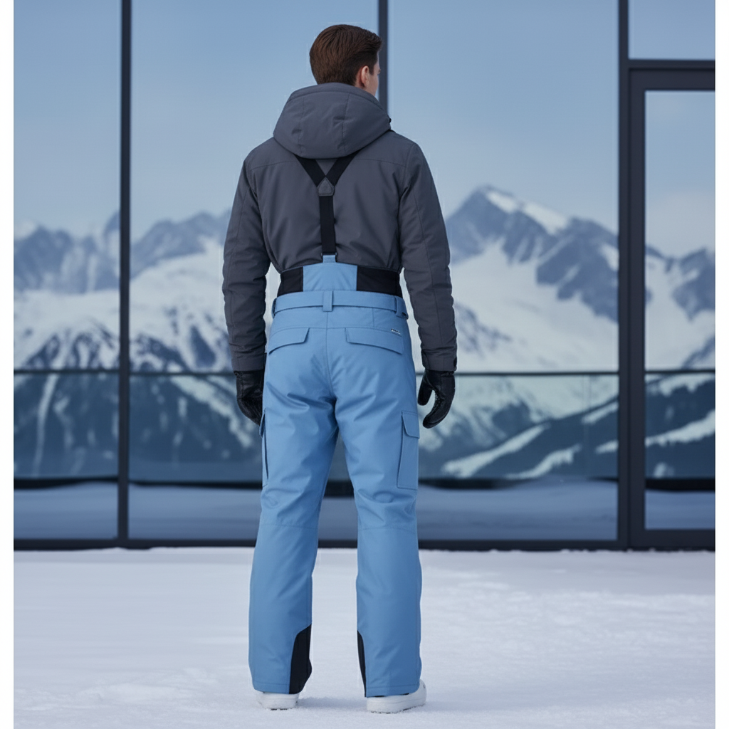 Pantalon De Ski Bleu Imperméable Salopette Homme - Polyester - vue 2