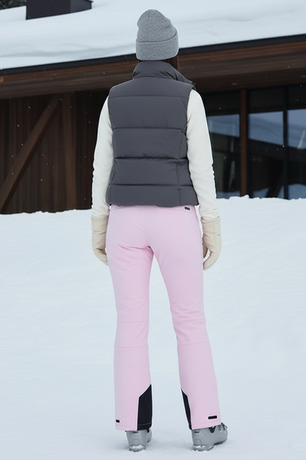 Pantalon De Ski Rose Pâle Imperméable Ajusté Femme - Polyester - vue 2