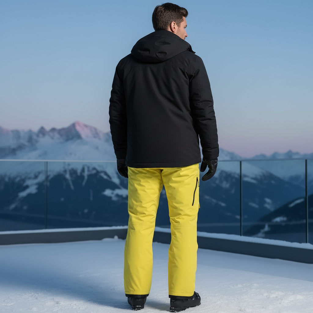 Pantalon De Ski Jaune Fluo - Polyester - vue 2