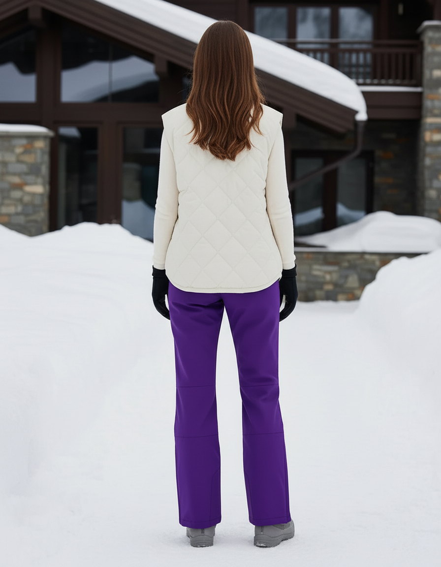 Pantalon De Ski Violet Ample Imperméable Femme Épais - Polyester - vue 2