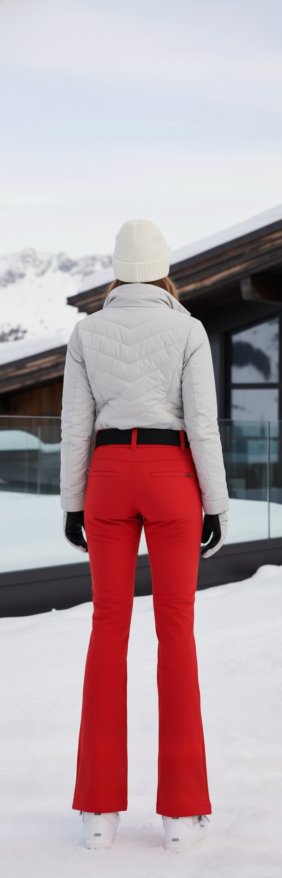 Pantalon De Ski Rouge Slim Imperméable Femme Élégant - Polyester - vue 2