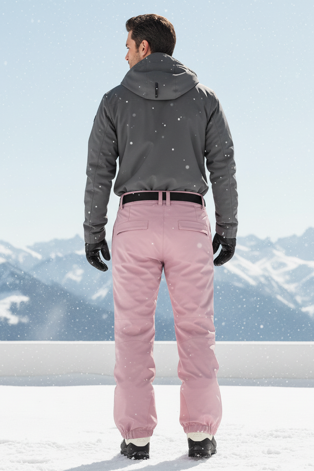 Pantalon De Ski Rose Homme Imperméable Coupe Droite - Polyester - vue 2