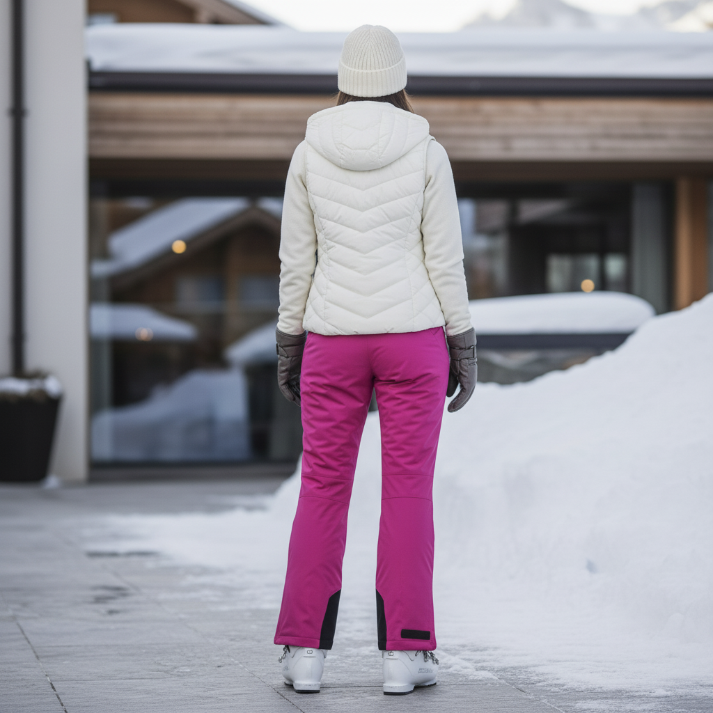 Pantalon De Ski Rose Fuschia Imperméable Chaud Femme - Polyester - vue 2