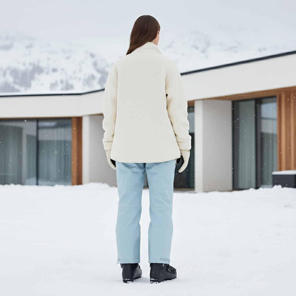 Pantalon De Ski Bleu Ciel Cargo Imperméable Femme Hiver - Polyester - vue 2