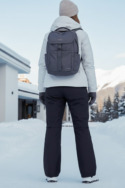 Pantalon De Ski Noir Cargo Droit Imperméable Femme - Polyester - vue 2