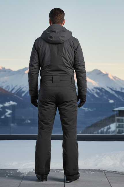 Pantalon De Ski Noir Imperméable Bretelles Homme Hiver - Polyester - vue 2