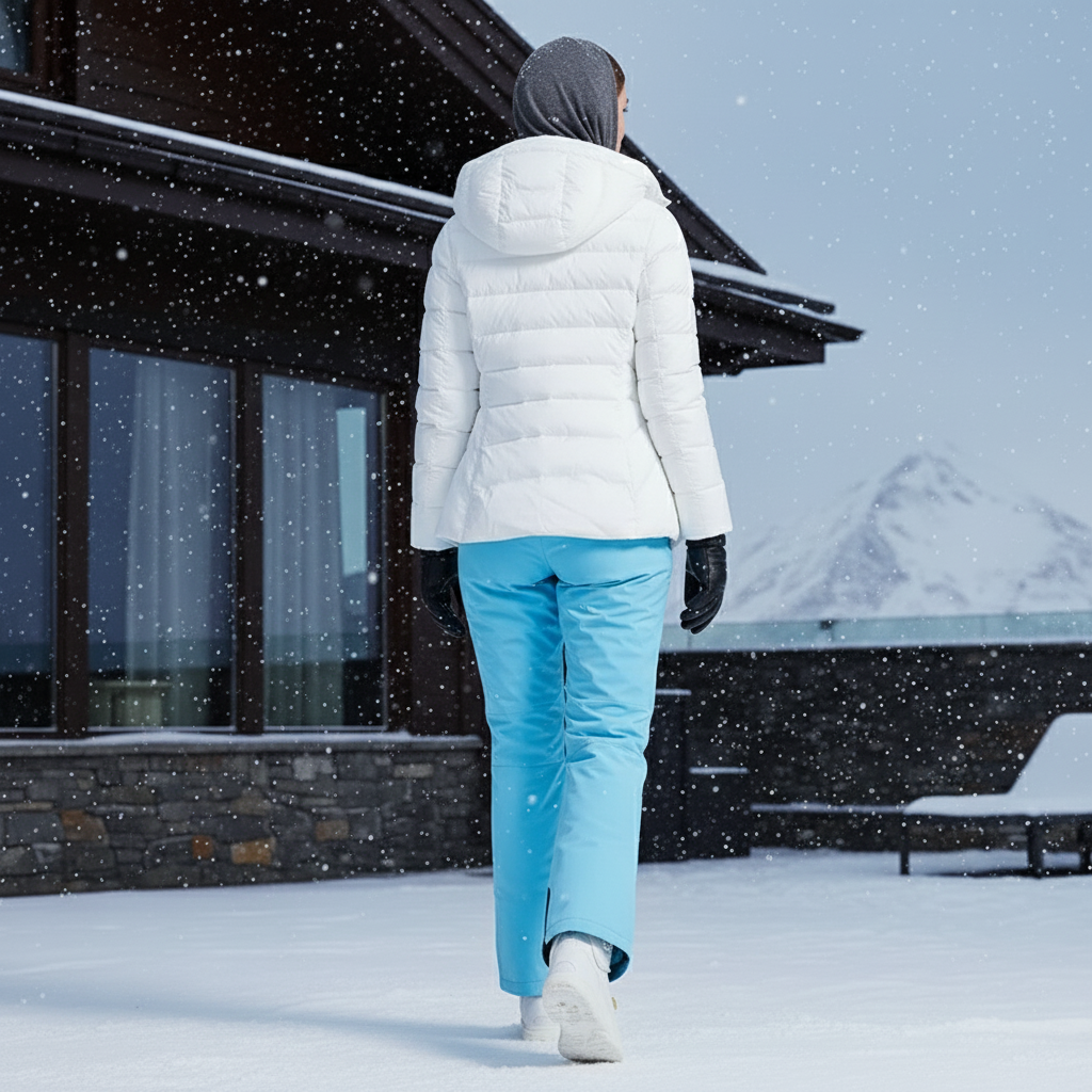 Pantalon De Ski Bleu Ciel Droit Imperméable Femme - Polyester - vue 2